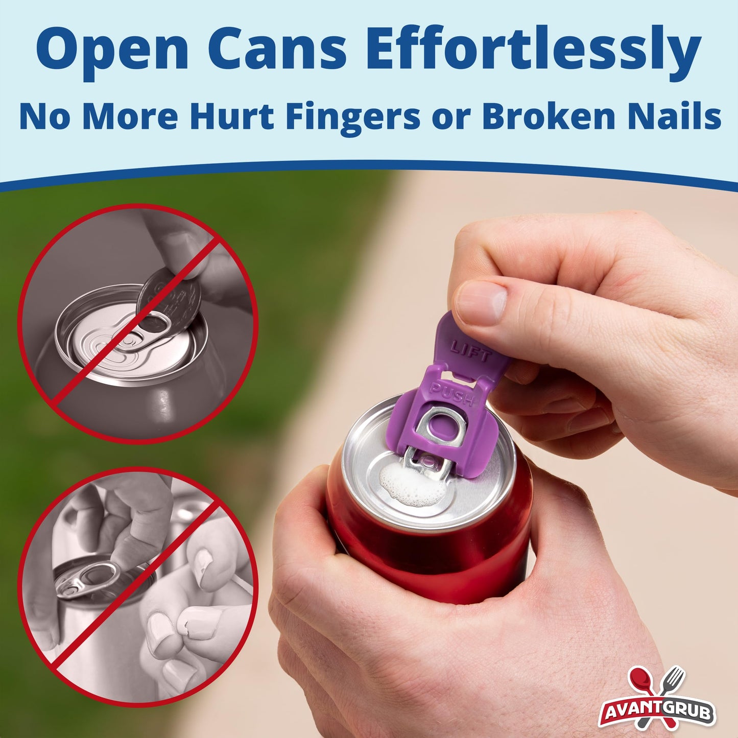 Manual Easy Can Opener, 6 Pack Colorful Soda Beer Can Opener